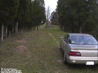 The entrance road up to Mt. Calvary Cemetery, Jackson Co., West Virginia
