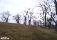 Morgan Cemetery, Mason Co., WV - crossing the meadow field