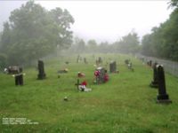Wolfe Valley Cemetery on a misty July day