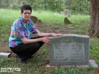 WVCPA contributor, Della Perry Lilly, at her ancestor's grave