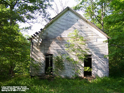 Long Hollow Baptist Church, Jackson County, WV - Photo from the spring of 2010