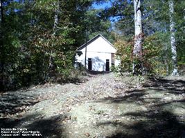 Up the driveway (what remains of it) to Rockcastle Church